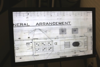 Close-up view of a digitised plan, on the touch-screen